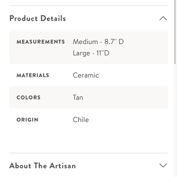 🆕The Citizenry SANTIAGO PLATES - SET OF 2 NIB Ceramic Dinner & Salad Plates - Picture 9 of 9